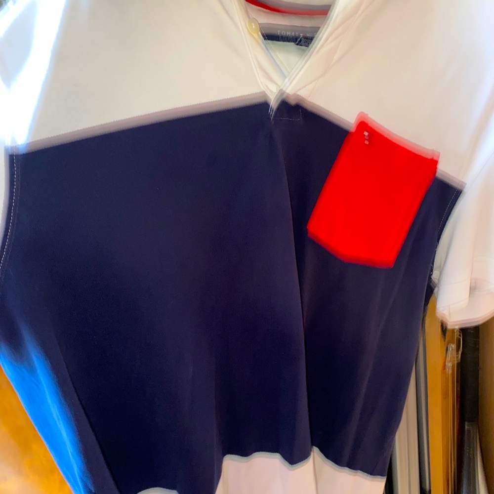 New Tommy Hilfiger Large Colorblock Polo shirt